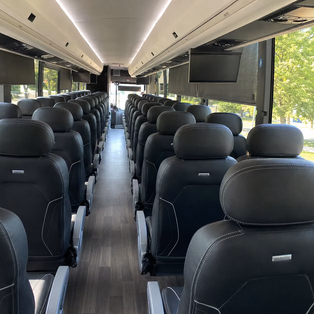 columbus charter bus rental inside
