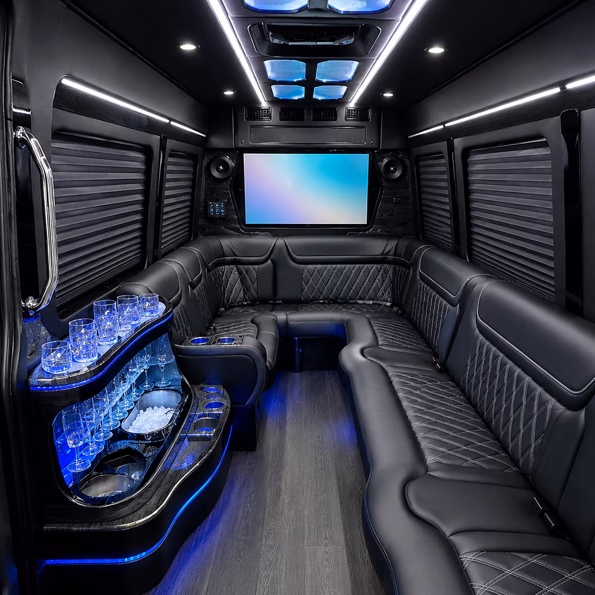 columbus party bus rental interior